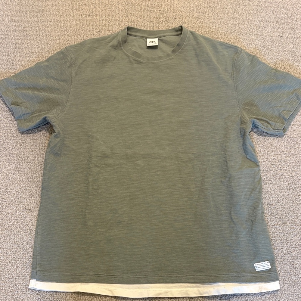 Zara Olive Short Sleeve Tee